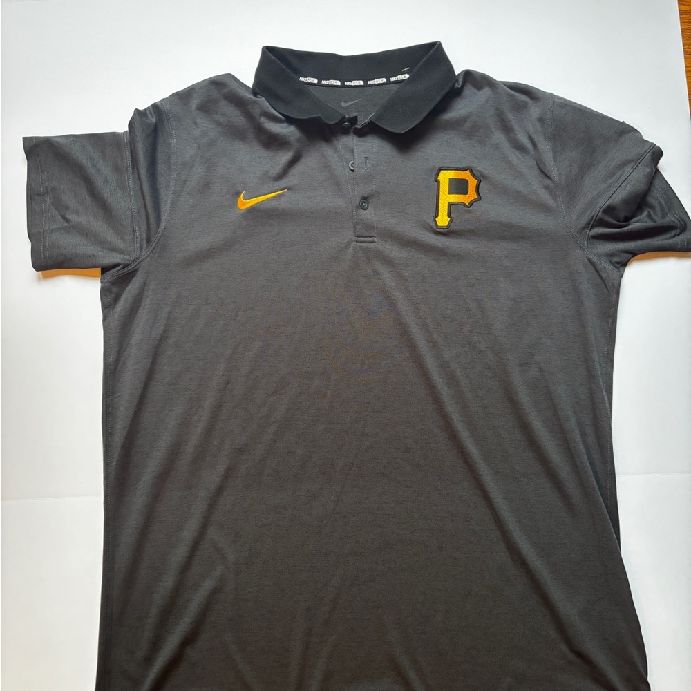 Nike Pittsburgh Pirates Polo Shirt | Men’s MLB Golf Polo | Black & Gold